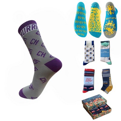 Bamtton™ Premium Custom Design Athletic Crew Socks